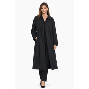 1990s Giorgio Armani black Italian trench coat XL-XXL